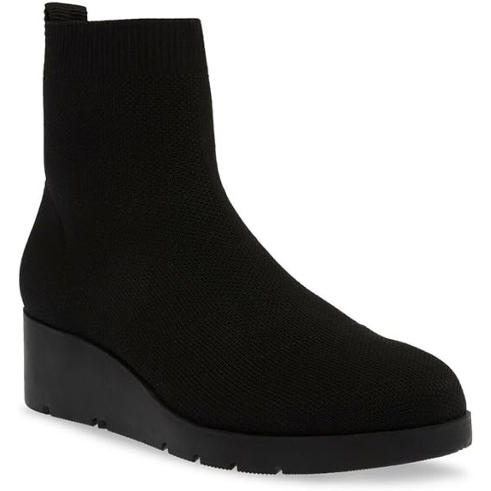 Anne Klein Quest Boots Women's US 6 Black Pull On Wedge Heel Bootie LION463